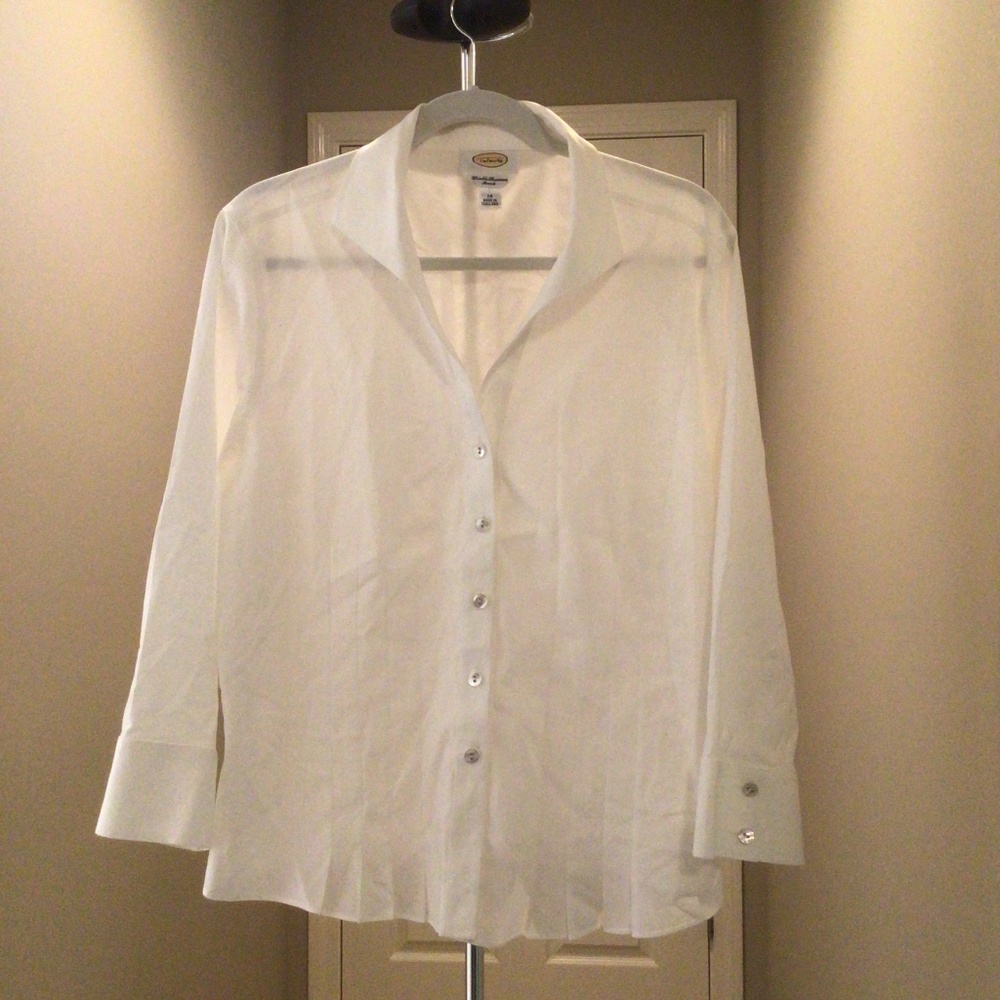 Talbots size 14 white blouse